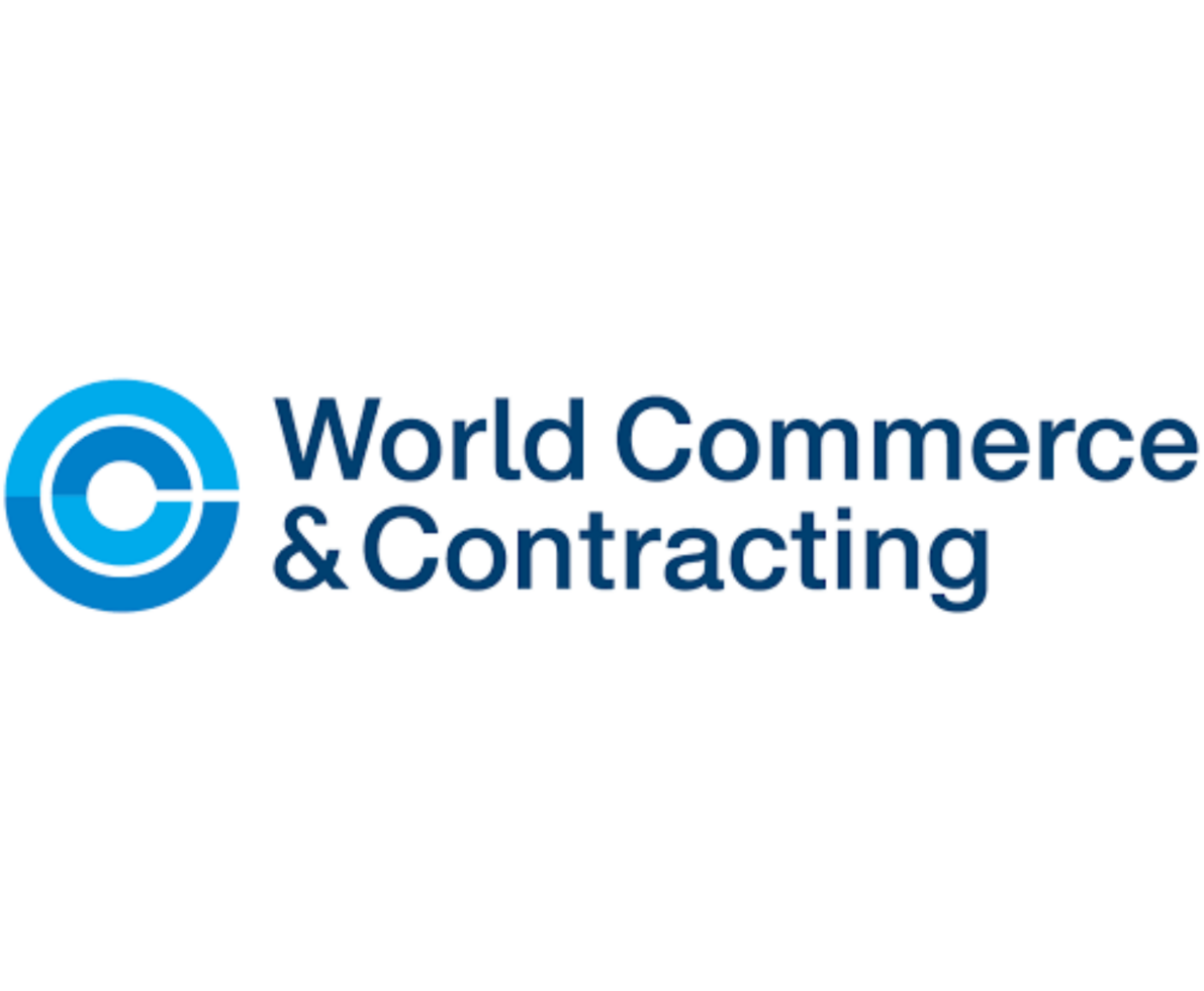 a logo for world commerce & contracting a logo for world commerce & contracting