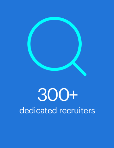 300+ dedicated recruiters