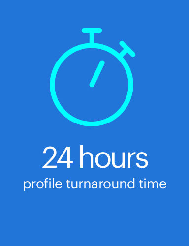 24 hours profile turnaround time