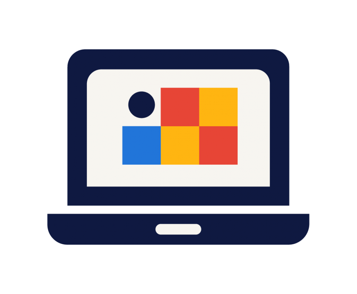 an illustration of a laptop showing a compute software an illustration of a laptop showing a compute software